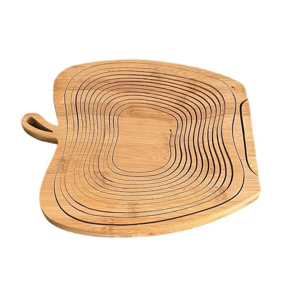 Collapsible Wooden Spiral Apple Fold Up Basket